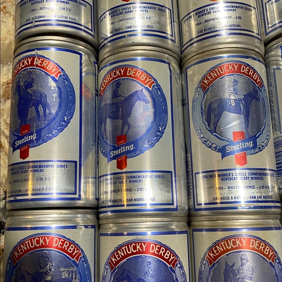 Vintage Sterling Kentucky Derby horse racing beer can set 1962-1975 g Hellman - Picture 4 of 9